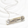 Inspirational Message Necklace | Feather Border