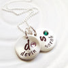 Oversized Initial and Name Necklace | Mother's Charm Necklace