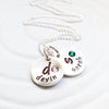 Oversized Initial and Name Necklace | Mother's Charm Necklace