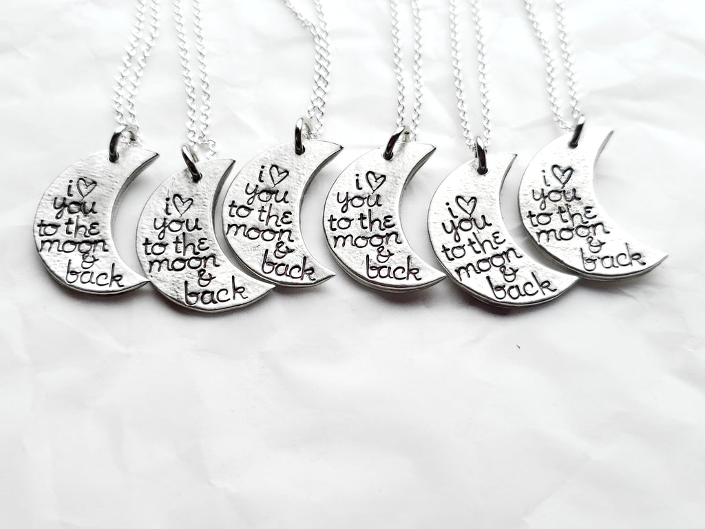 I Love You To the Moon & Back - Moon Charm Necklace
