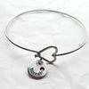 Heart Bangle With Name Charm