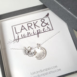I Carry You In My Heart | Angel Wings Necklace | Memorial Necklace