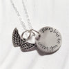 I Carry You In My Heart | Angel Wings Necklace | Memorial Necklace