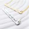 It Is Well With My Soul Necklace | Personalized Bar Necklace