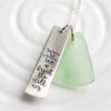 Swim in the Sea | Drink the Wild Air | Oscar Wilde Quote | Sea Glass Necklace
