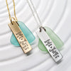 Swim in the Sea | Drink the Wild Air | Oscar Wilde Quote | Sea Glass Necklace