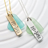 Swim in the Sea | Drink the Wild Air | Oscar Wilde Quote | Sea Glass Necklace
