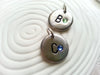 Personalized Initial Charm- Hand Stamped Birthstone Initial Necklace Charm