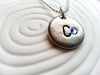 Personalized Initial Birthstone Necklace- Hand Stamped Mother's Birthstone Necklace