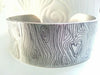 Wood Grain Engraved Cuff Bracelet- Hand Engraved Faux Bois Bracelet