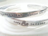 Hand Stamped and Personalized Aluminum Cuff Bracelet: You Choose the Text/Images