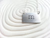 Hand Stamped Personalized Initial Necklace- Lowercase Typewriter Initial