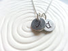 Two Initial Necklace | Typewriter Key Initials