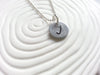 Hand Stamped Personalized Initial Necklace- Lowercase Typewriter Initial