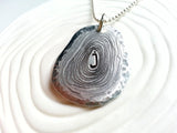 Large Tree Slice Necklace | Initial Necklace