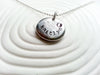 Typewriter Name and Birthstone Necklace | Pebble Collection