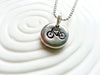 Personalized Hand Stamped Bicycle Necklace- Bike Necklace Charm