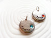 Personalized Hand Stamped Name and Birthstone Necklace Charm for Mother's Necklace
