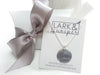 Vintage Button Necklace | Border Initial and Birthstone