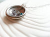 Vintage Button Necklace | Border Initial and Birthstone