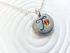Oversized Script Initial and Birthstone Necklace | Mother's Jewelry