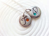 Elegant Initial Necklace | Birthstone Initial | Pebble Collection