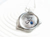 Wax Seal Initial Necklace | Initial and Birthstone Initial