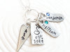 Family Necklace | Charm Ring Family Names Necklace