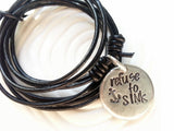Refuse To Sink | Leather Adjustable Necklace
