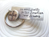 Go Confidently In The Direction Of Your Dreams | Motivational Keychain | Thoreau Quote