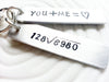 Hand Stamped, Personalized Love Equation Keychain - Swivel Clip with 2 Custom Tags - Graduation, Father's Day & Geek Gift