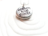 Creativity Takes Courage Necklace | Matisse Quote | Inspirational Message Jewelry