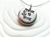 Refuse to Sink Necklace - Personalized, Hand Stamped  Inspirational Jewelry - Anchor Necklace - Nautical Jewelry