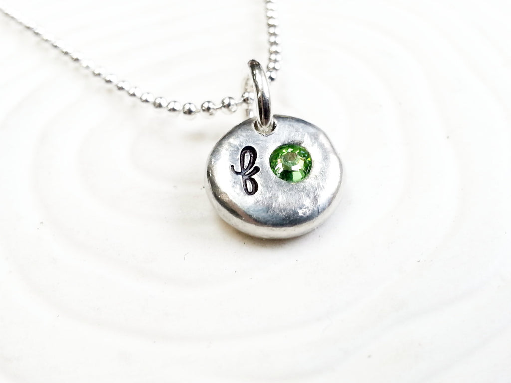 14K Initial Necklace Birthstone Jewellery – ERIJEWELRY