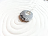 Name Necklace | Large Hole Circle Pendant | Mini Size