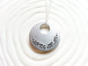 Child's Name Necklace | Large Hole Circle Pendant