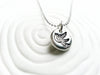 Tattoo Sparrow Necklace- Hand Stamped, Personalized Bird Necklace - Tiny Bird Charm