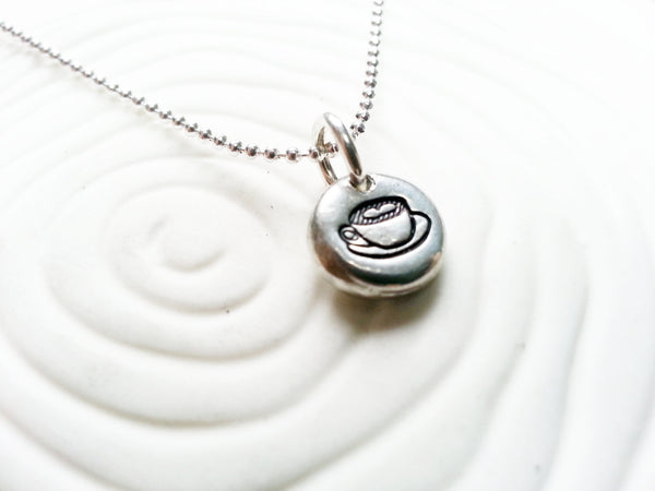 Latte Necklace - Coffee Cup Necklace - Coffee Lover's Gift - Caffeine Addict's Gift