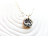 Tree Necklace - Winter Tree - Barren Tree Necklace - Hand Stamped Personalized Family Tree Jewelry