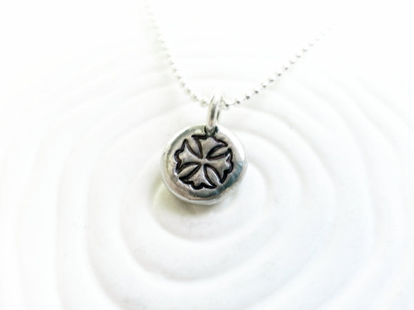 Maltese Cross Necklace - Hand Stamped, Personalized Steampunk - Cross Necklace