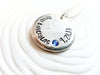 Birthstone Wedding Necklace - Hand Stamped, Personalized Wedding Name and Date Necklace with Swarovski Crystal Birthstone - Wedding Gift