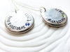 Name and Date Necklace | Birthstone Pebble Necklace