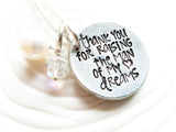 Thank You For Raising The Man Of My Dreams Necklace | Button Necklace