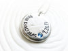 Name and Date Necklace | Birthstone Pebble Necklace