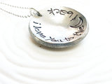I Love You To The Moon & Back Necklace | Button Necklace