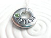 Birthstone Pebble Washer | Organic Mother's Necklace