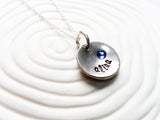 Vintage Button Necklace | Name and Birthstone