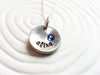 Vintage Button Necklace | Name and Birthstone