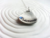Teardrop Birthstone Mother's Necklace | Concave Shape | Personalized Name Necklace