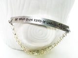 Personalized ID Bar Bracelet | Inspirational Message | Be Your Own Kind of Beautiful